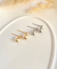 Image 2 of Puffy Moon Earrings