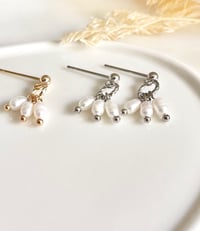 Image 2 of Cluster Pearl Earrings