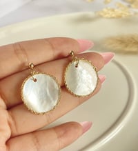 Image 2 of Shell Circle Earrings
