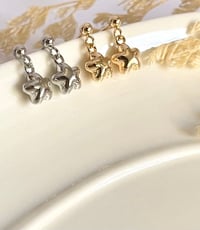 Image 2 of Puffy Round Star Earrings