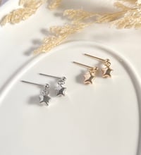 Image 2 of Puffy Star Earrings