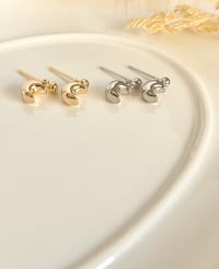 Image 3 of Puffy Moon Earrings