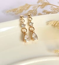 Image 4 of Teardrop Gem Earrings