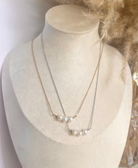 Image 2 of Freshwater Pearl Row Necklace