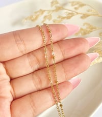 Image 3 of Layered Tiny Bead & Chain Anklet