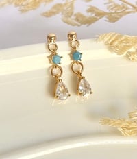 Image 3 of Teardrop Gem Earrings