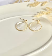 Image 4 of Shell Circle Earrings