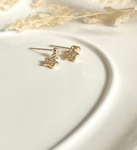 Image 4 of Tiny Crystal Star Earrings