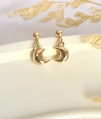 Image 4 of Puffy Moon Earrings