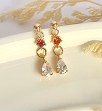 Image 5 of Teardrop Gem Earrings