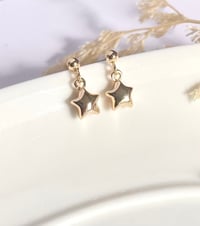 Image 5 of Puffy Star Earrings