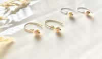 Image 1 of Tiny Etched Pearl Earrings