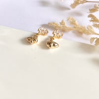 Image 3 of Flower Butterfly Crystal Earrings