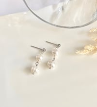Image 3 of "Nova" Layered Pearl Earrings