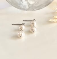 Image 4 of "Nova" Layered Pearl Earrings