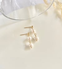 Image 5 of "Nova" Layered Pearl Earrings
