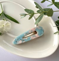 Image 1 of 2PCS Marble Hair Clips