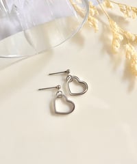 Image 4 of Hollow Heart Earrings