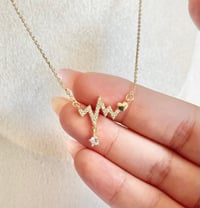 Image 1 of Heartbeat Wave Necklace