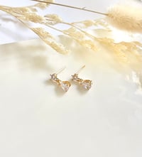 Image 3 of Hanging Teardrop Crystal Earrings