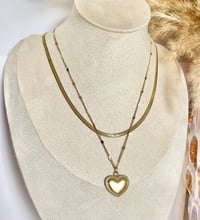 Image 2 of "Love You" Layered Heart Necklace