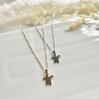 Image 2 of Minimal Turtle Necklace