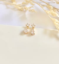Image 5 of Hanging Teardrop Crystal Earrings