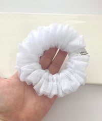 Image 4 of White Mesh Scrunchie
