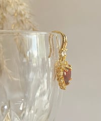 Image 4 of "Sweetheart" Red Crystal Earrings