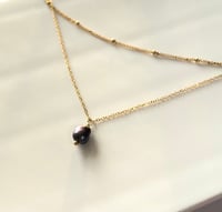 Image 2 of Layered Black Freshwater Pearl Necklalce