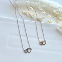 Image 2 of "Linked Hearts" Necklace