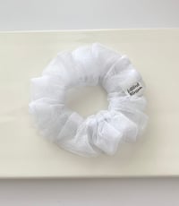Image 3 of White Mesh Scrunchie