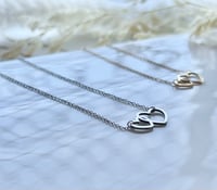 Image 3 of "Linked Hearts" Necklace