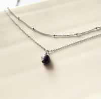 Image 4 of Layered Black Freshwater Pearl Necklalce