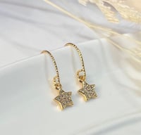 Image 3 of Crystal Star Earrings