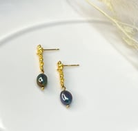 Image 1 of Black Pearl Drop Earrings