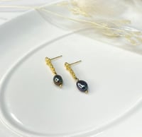 Image 3 of Black Pearl Drop Earrings