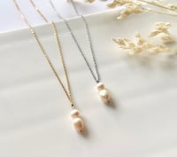 Image 5 of "Twin" Stacked Pearl Necklace