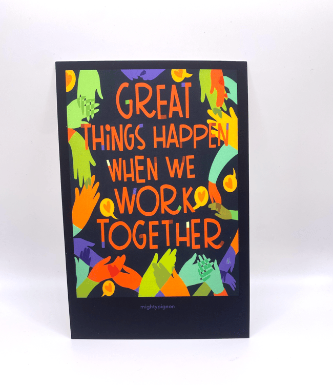 Great Things Happen 4x6 postcard print