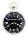 Dueber 112-532 Military Style Pocket Watch, Swiss Quartz Movement, Black Dial with Luminous Hands