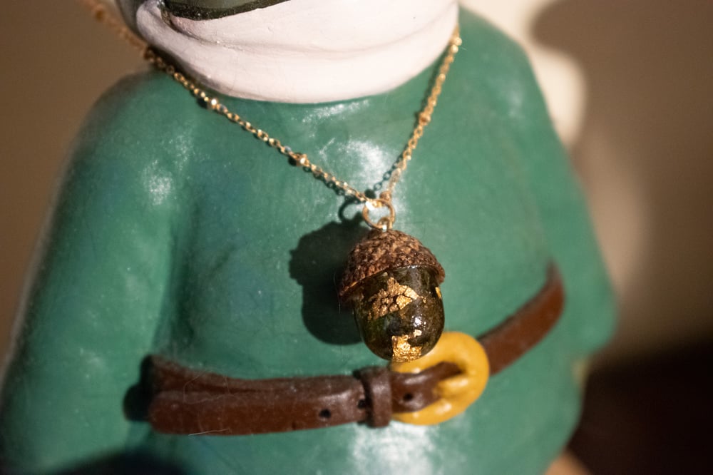 Image of Acorn + Moss Necklace