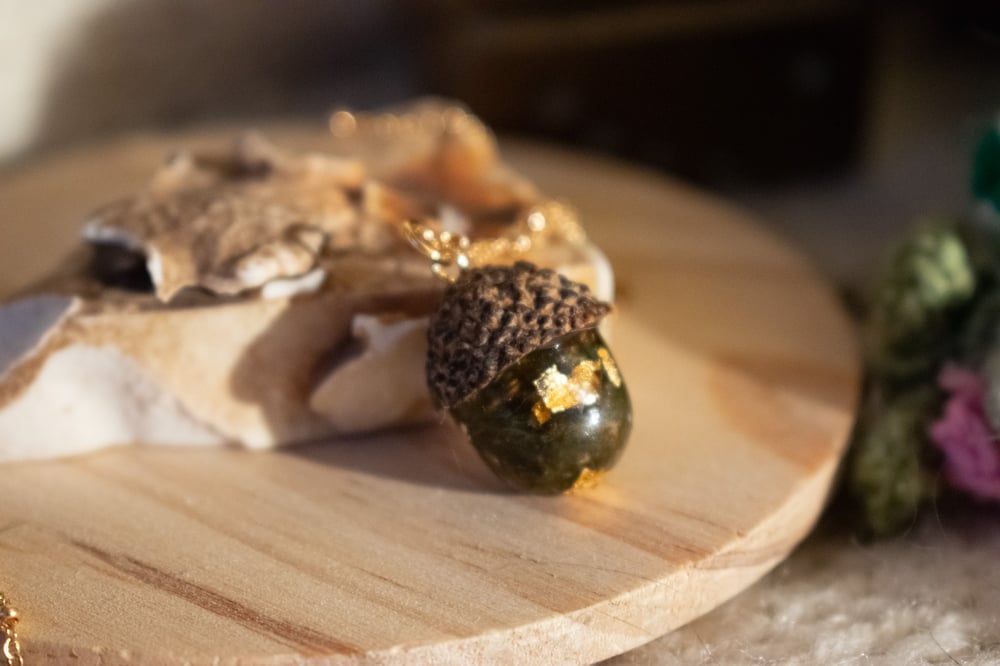 Image of Acorn + Moss Necklace