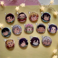 Image 2 of Demon Slayer Button Pins