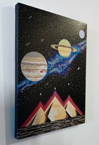 Image 4 of "Planets & Pyramids" Canvas Print (12x16")