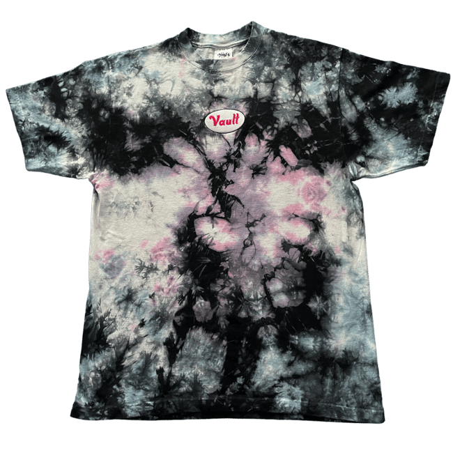 Vault Embroidered Oversized Tie-Dye T-Shirt "Milky Way"