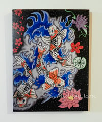 Image 2 of "Koi Fish are Good Luck" Canvas Print (12x16")