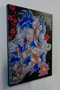 Image 1 of "Koi Fish are Good Luck" Canvas Print (12x16")