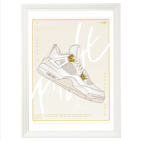 Image 2 of Sneaker Poster Air Jordan 4 “Metallic Gold” Hypebeast Print