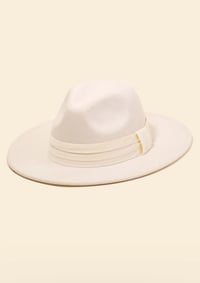 CREAM 58CM FEDORA WITH HAT BAND