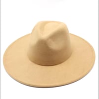 Camel SOLID WIDE BRIM FEDORA 58CM 